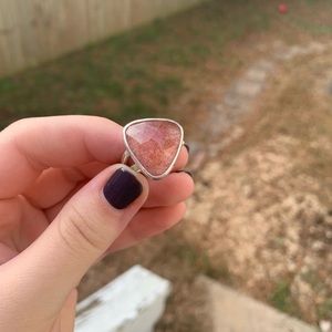 Strawberry Quartz Statement Ring